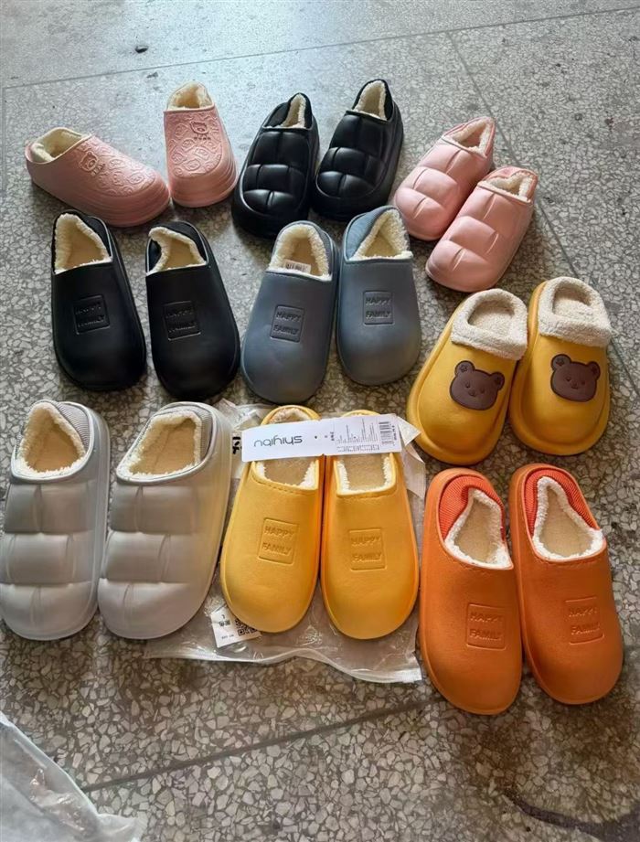 2000 pairs first-grade EVA waterproof unisex cotton slippers 36-45 100 pairs